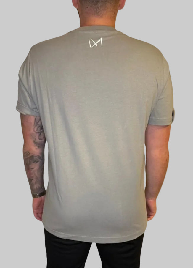 T-SHIRT Gris clair dos
