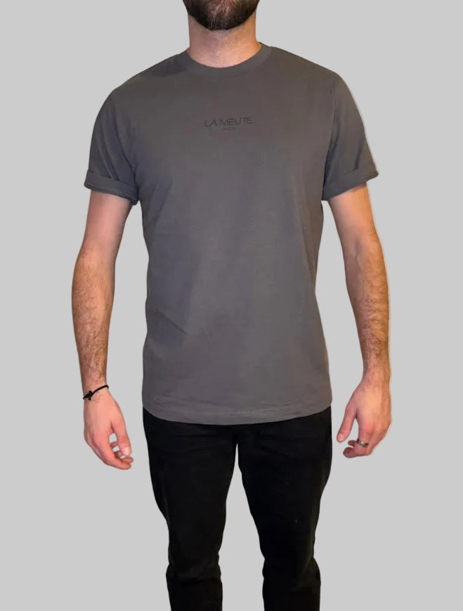 T-shirt Gris foncé face